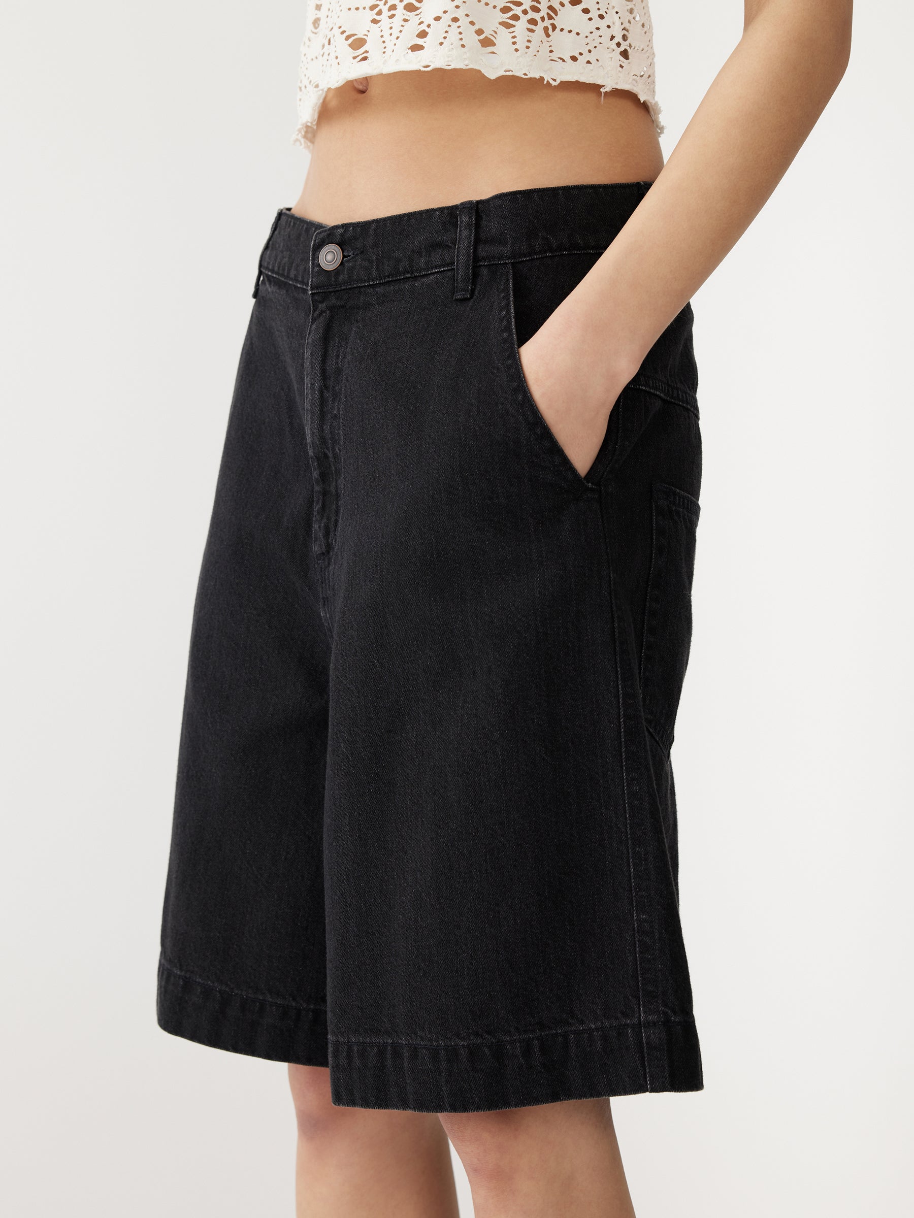 Bassike denim shorts hotsell