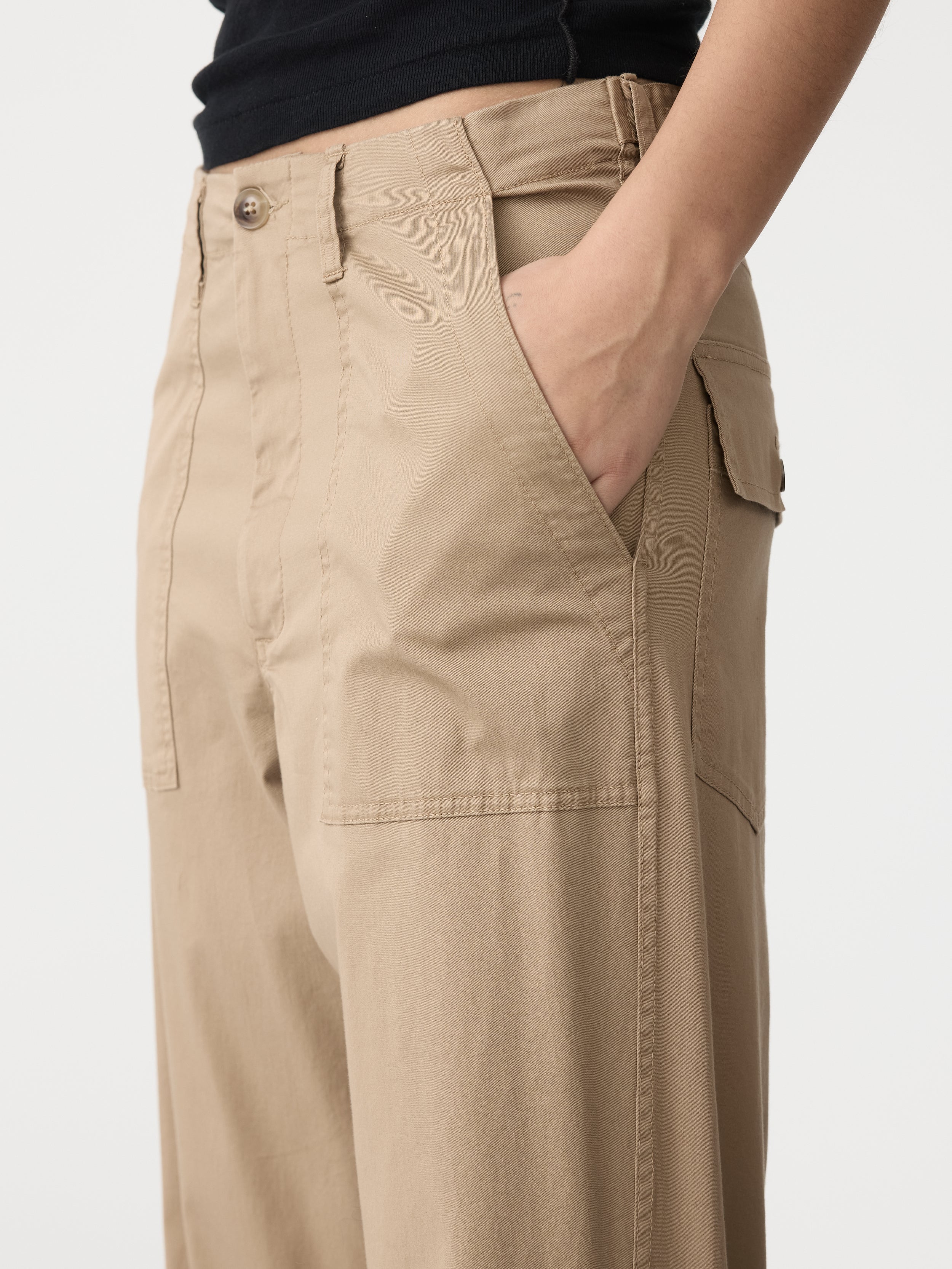 Stretch Cotton Relaxed Pant – BASSIKE