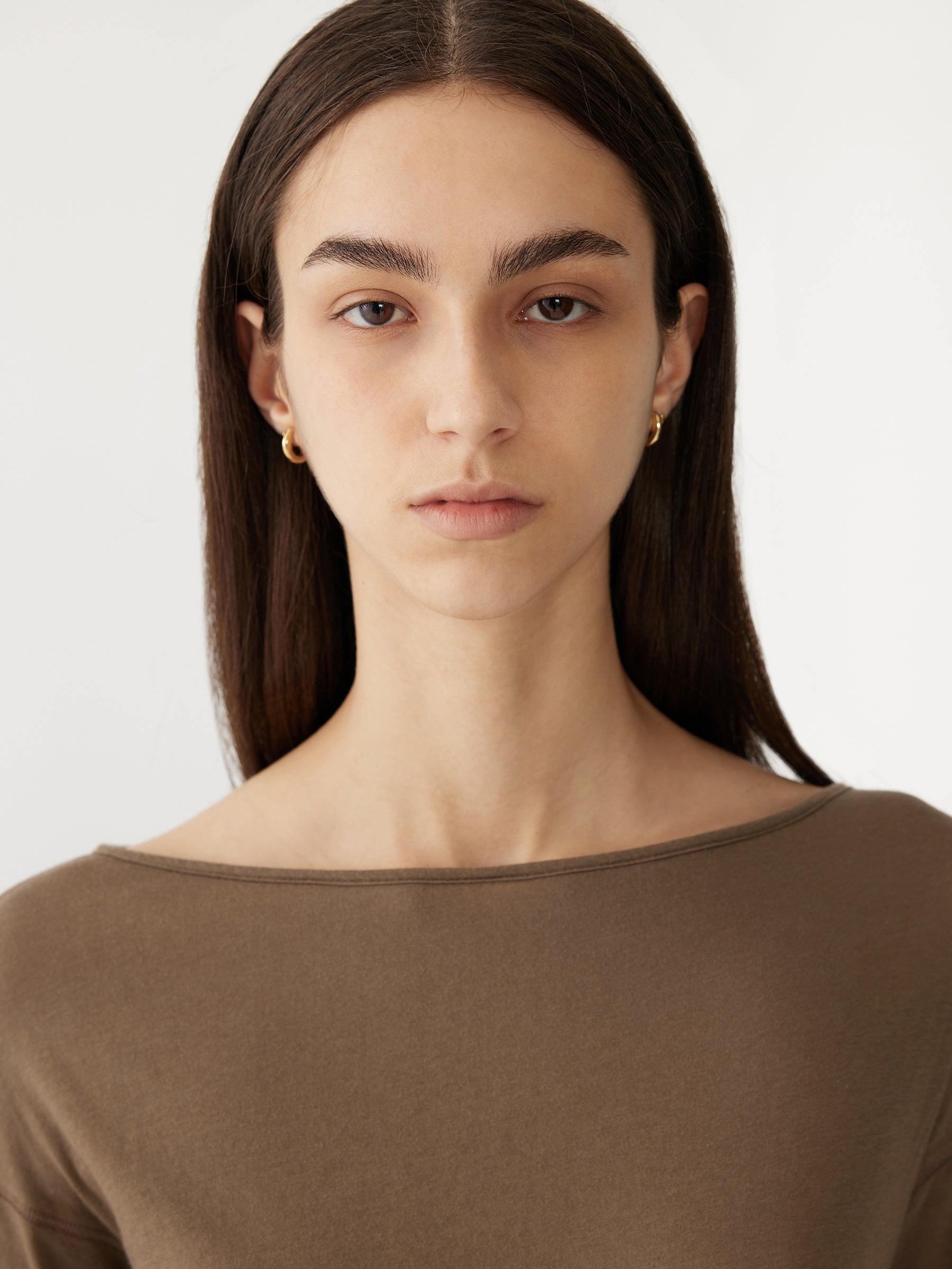 stina / type K boat neck/brown pink