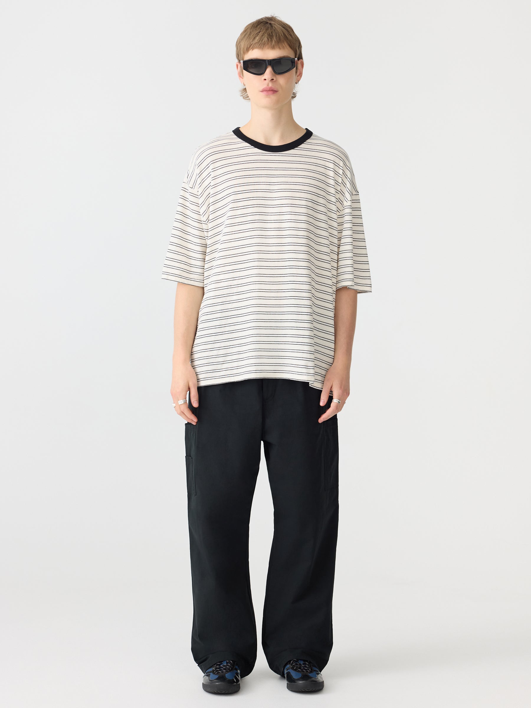 Stripe Boxy Short Sleeve T-Shirt