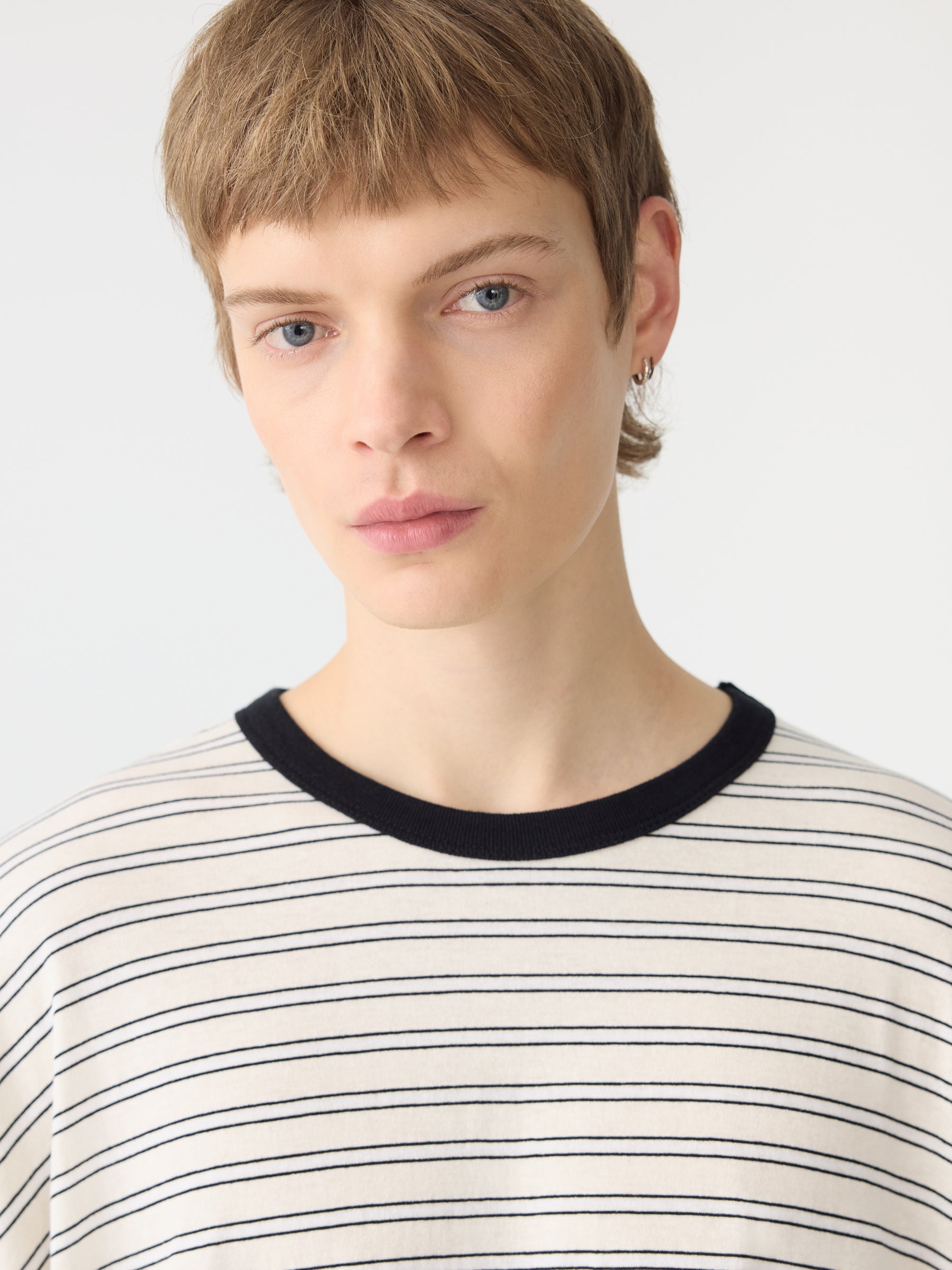 Stripe Boxy Short Sleeve T-Shirt