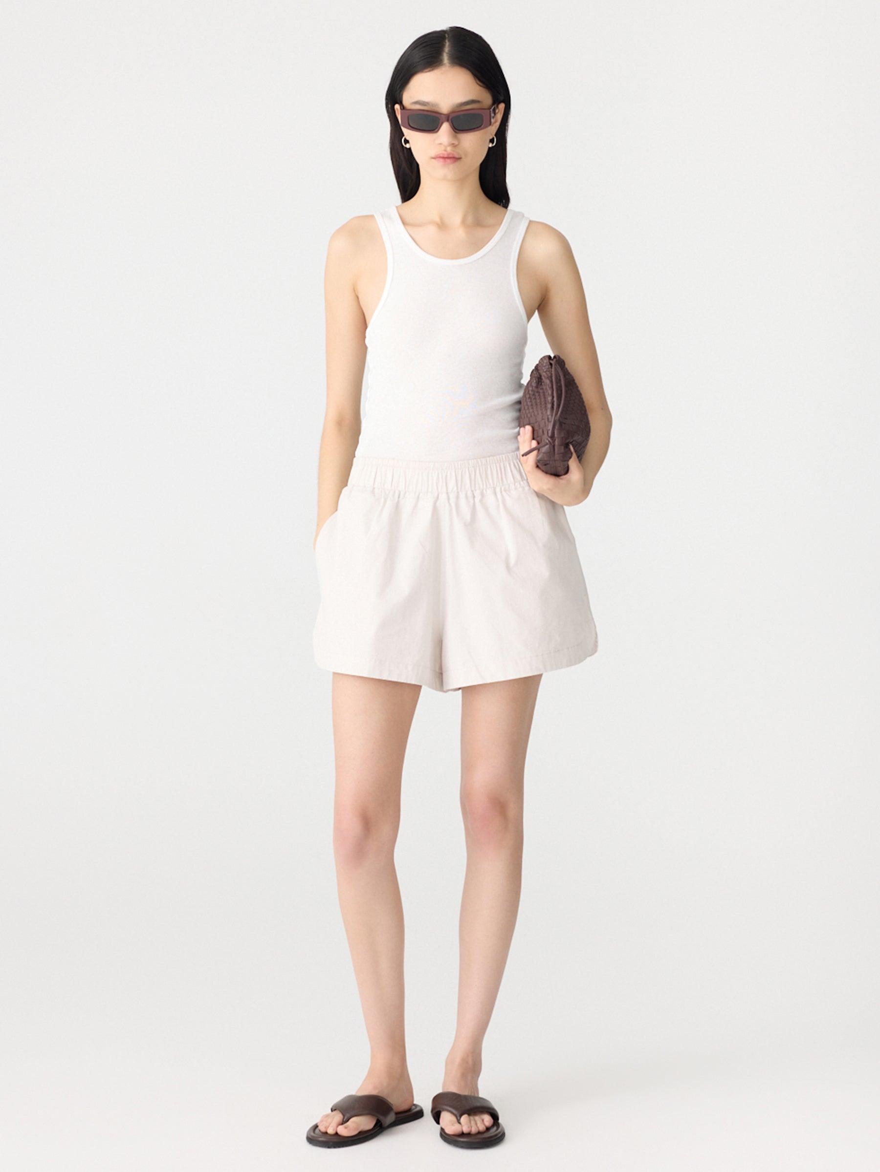 Crushed Cotton Tennis Short