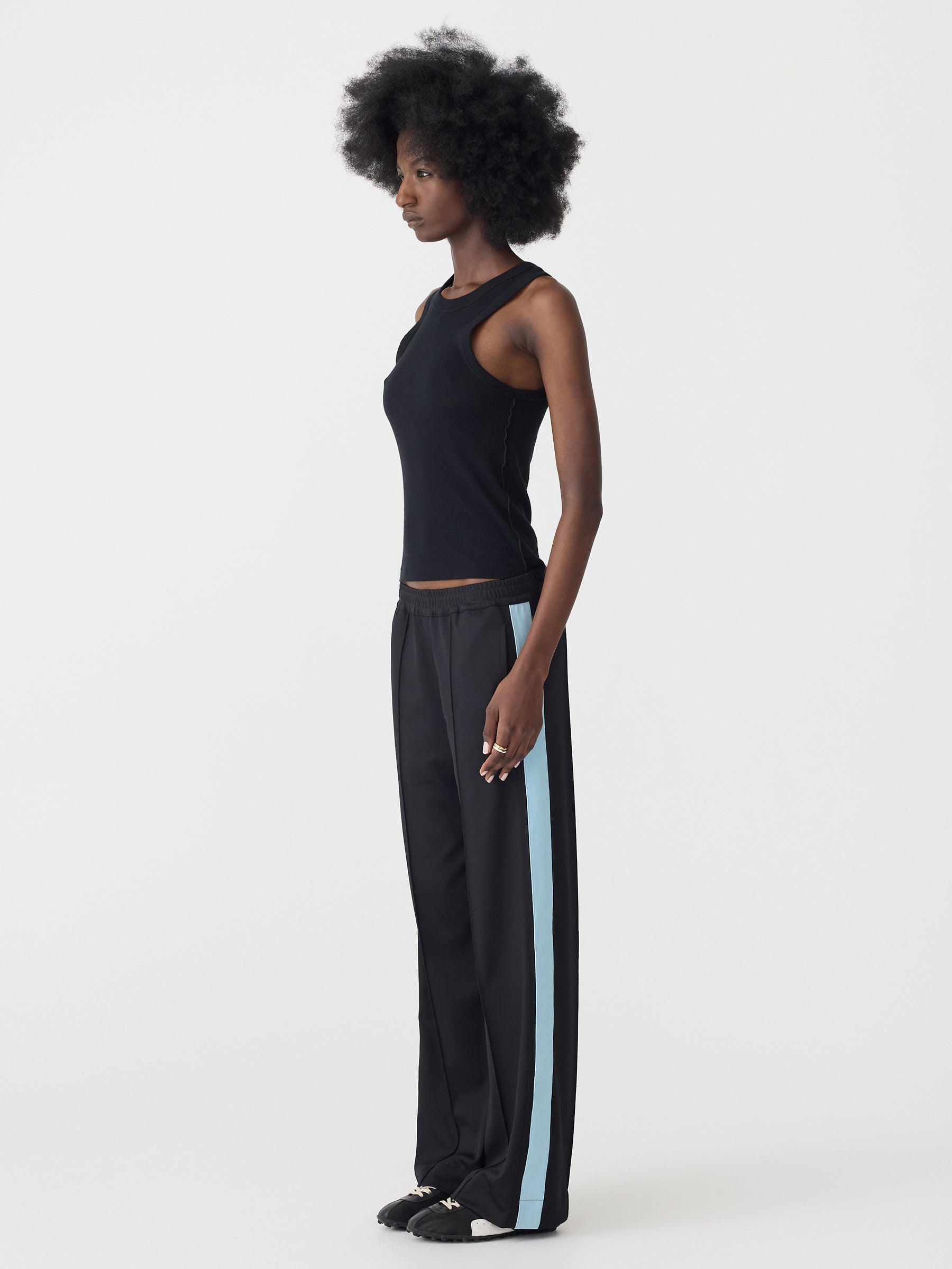 Pique Stripe Detail Pant