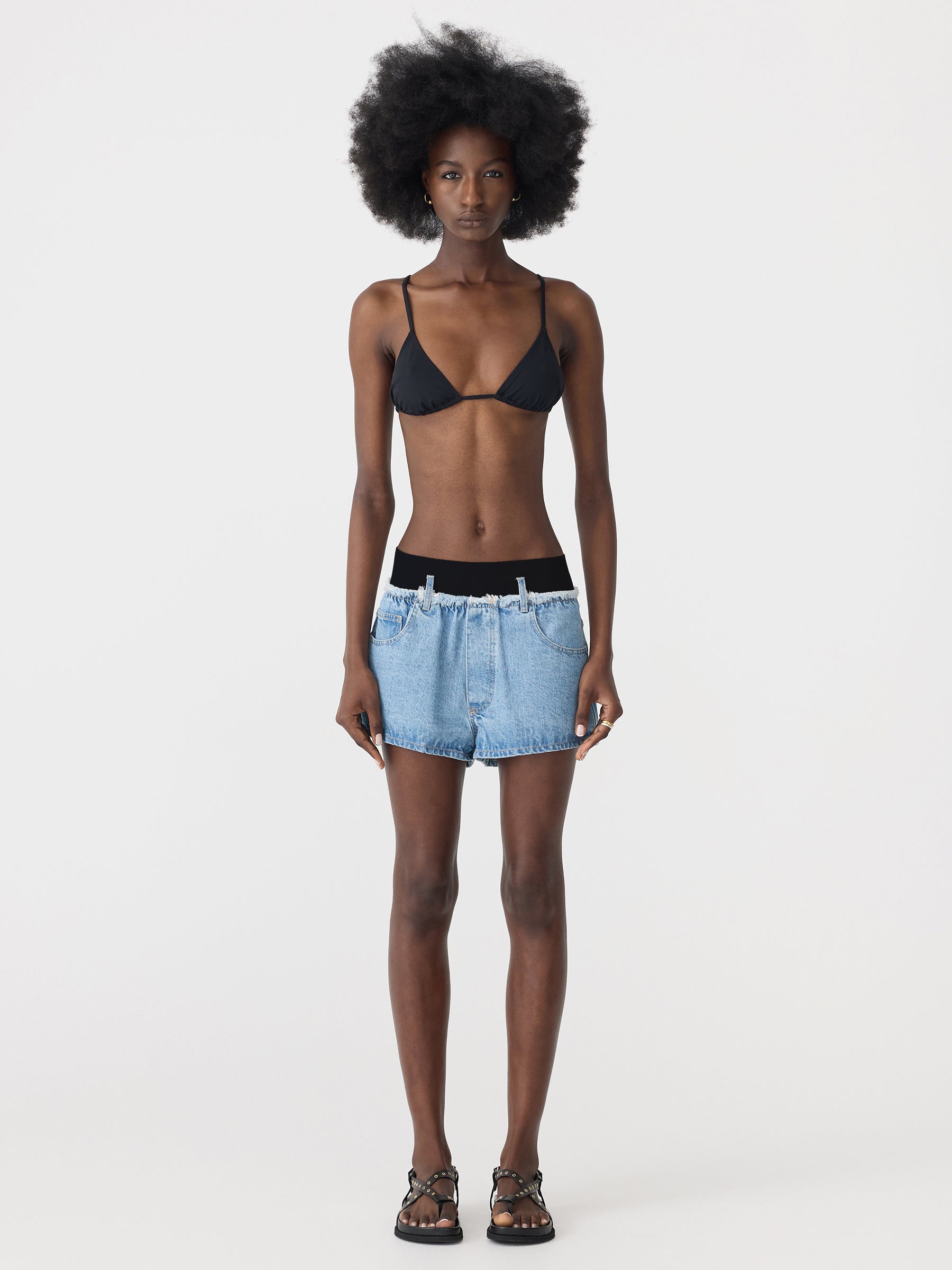 Elasticated Denim Short