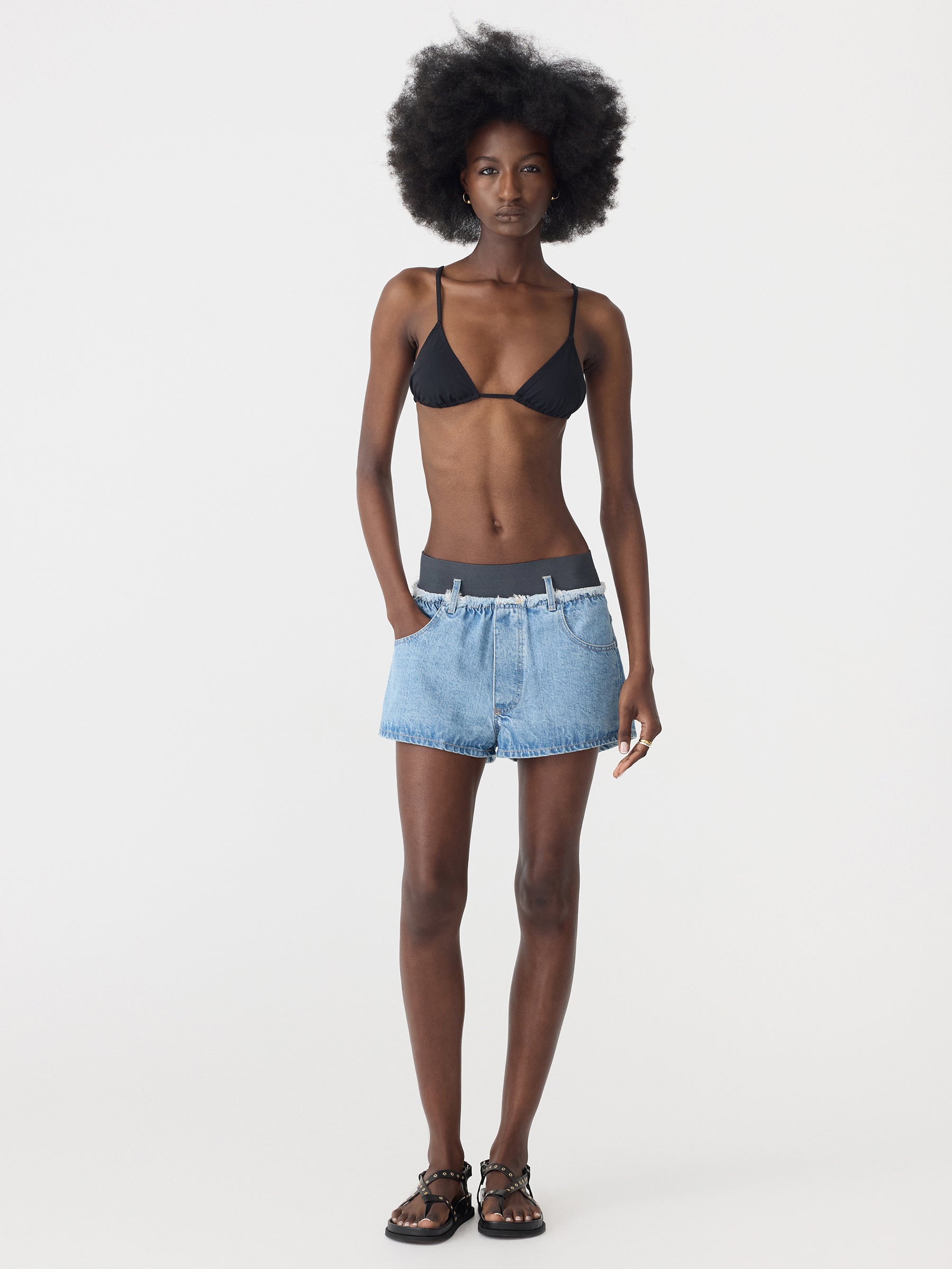 Elasticated Denim Short