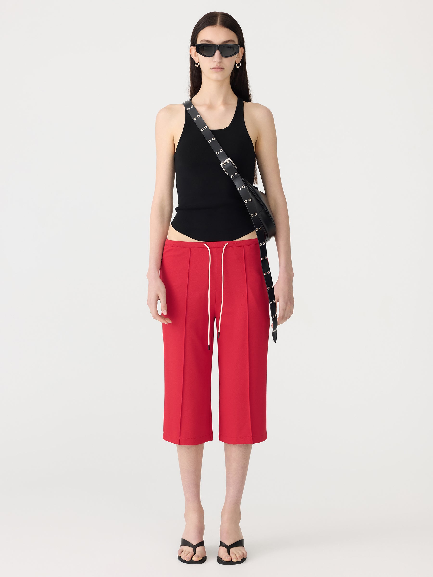Refined Pinstitch Capri Pant
