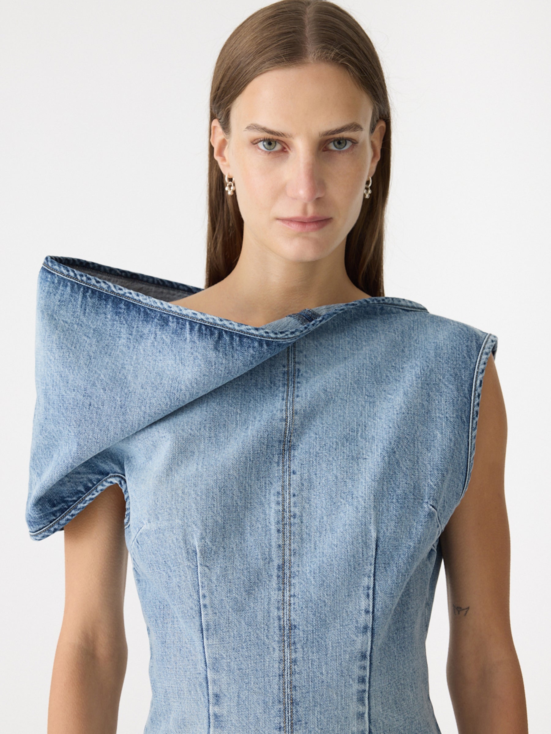 Off The Shoulder Denim Dress – BASSIKE