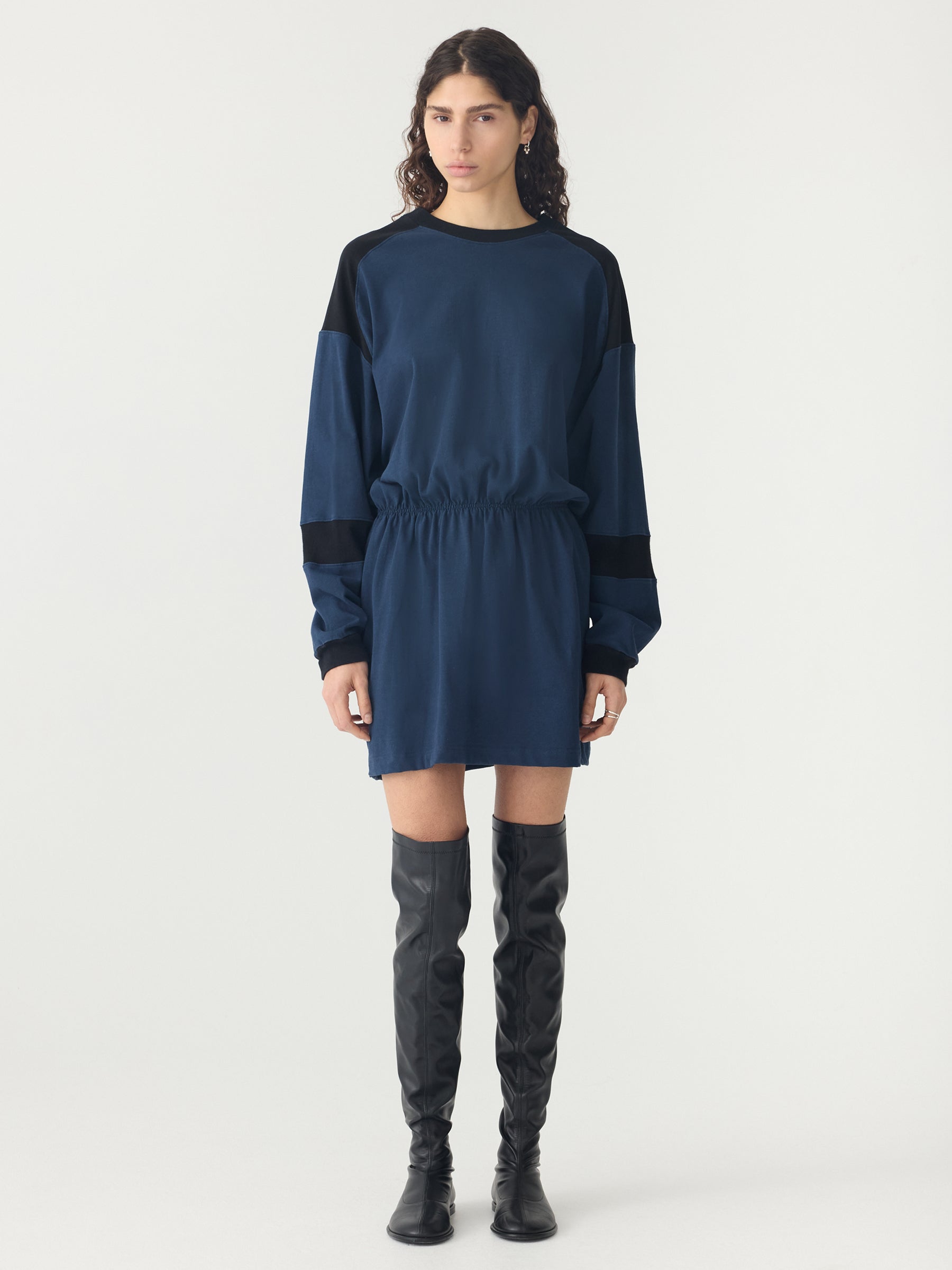 bassike long sleeve dress Asymmetric Sleeve Longline Dress BASSIKE