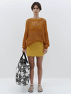pique knitted skirt