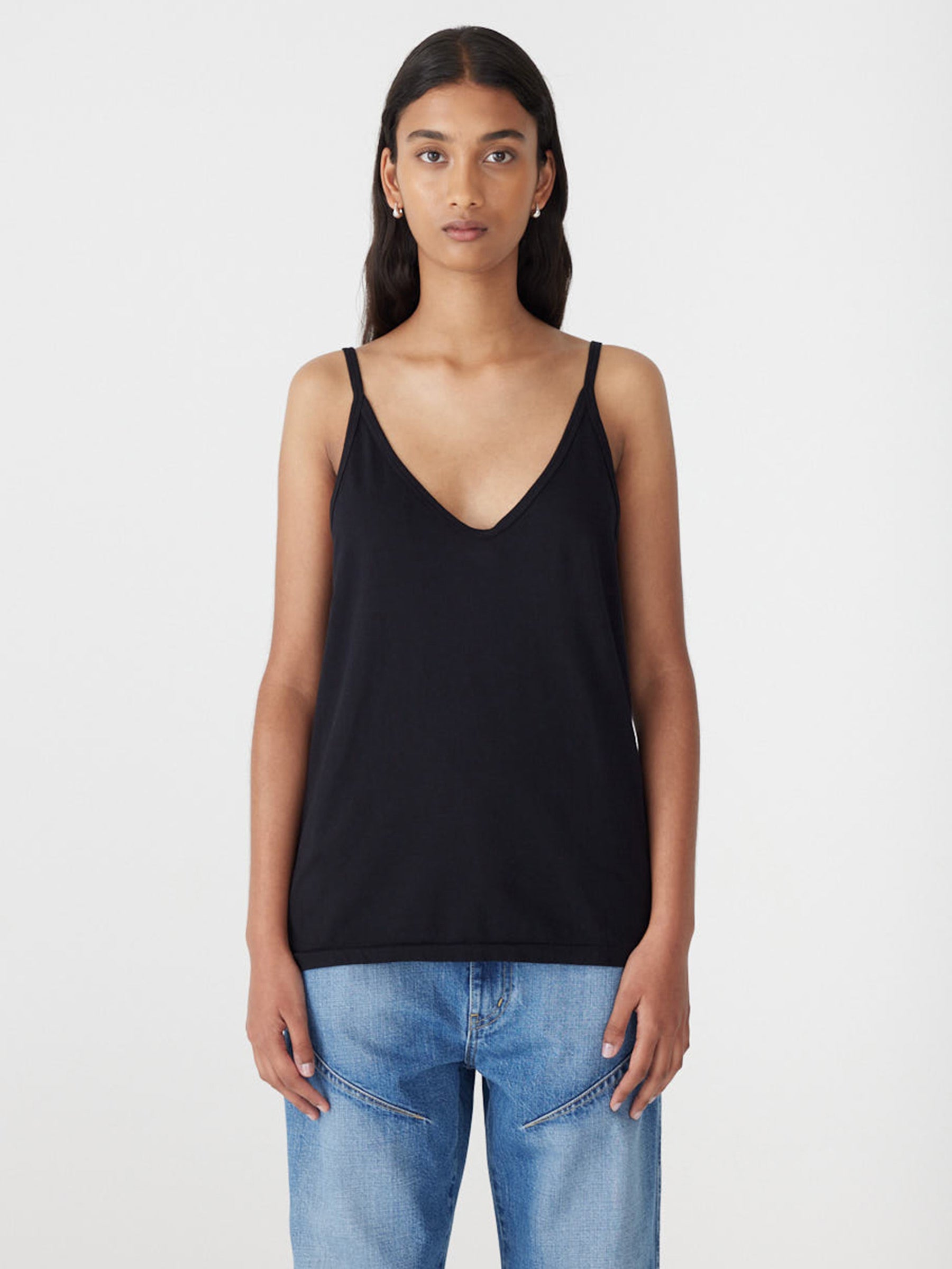 V Neck Jersey Camisole – BASSIKE