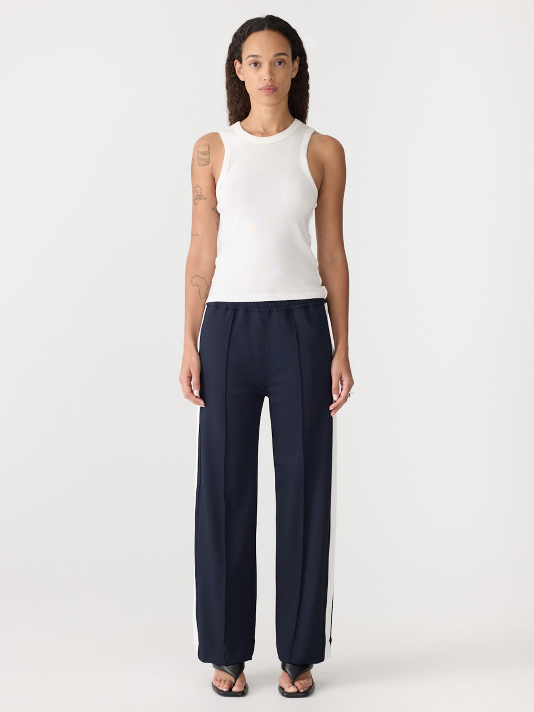 Twill Stripe Detail Pant