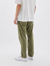 bassike twill classic beach pant in light military