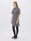 bassike boxy rib t.shirt dress in black / undyed