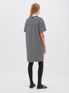 bassike boxy rib t.shirt dress in black / undyed