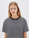 bassike boxy rib t.shirt dress in black / undyed