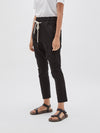 bassike stretch relaxed pant ll in black