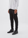 bassike slim tapered track pant ll in black