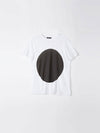 bassike womens dot t.shirt ll in white w / black dot