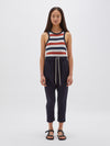 bassike easy pull on drapey pant in ink