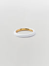 sener besim white enamel tube ring