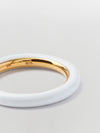 sener besim white enamel tube ring