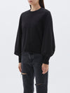 bassike 240 jersey voluminous sleeve top in black