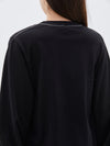 bassike 240 jersey voluminous sleeve top in black