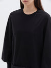 bassike 240 jersey voluminous sleeve top in black