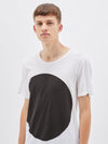 bassike dot t.shirt in white / black dot