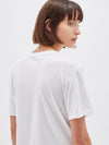 bassike womens dot t.shirt ll in white w / black dot