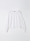 bassike 240 jersey voluminous sleeve top in white