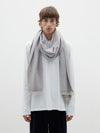 cashmere wool ribbed scarf