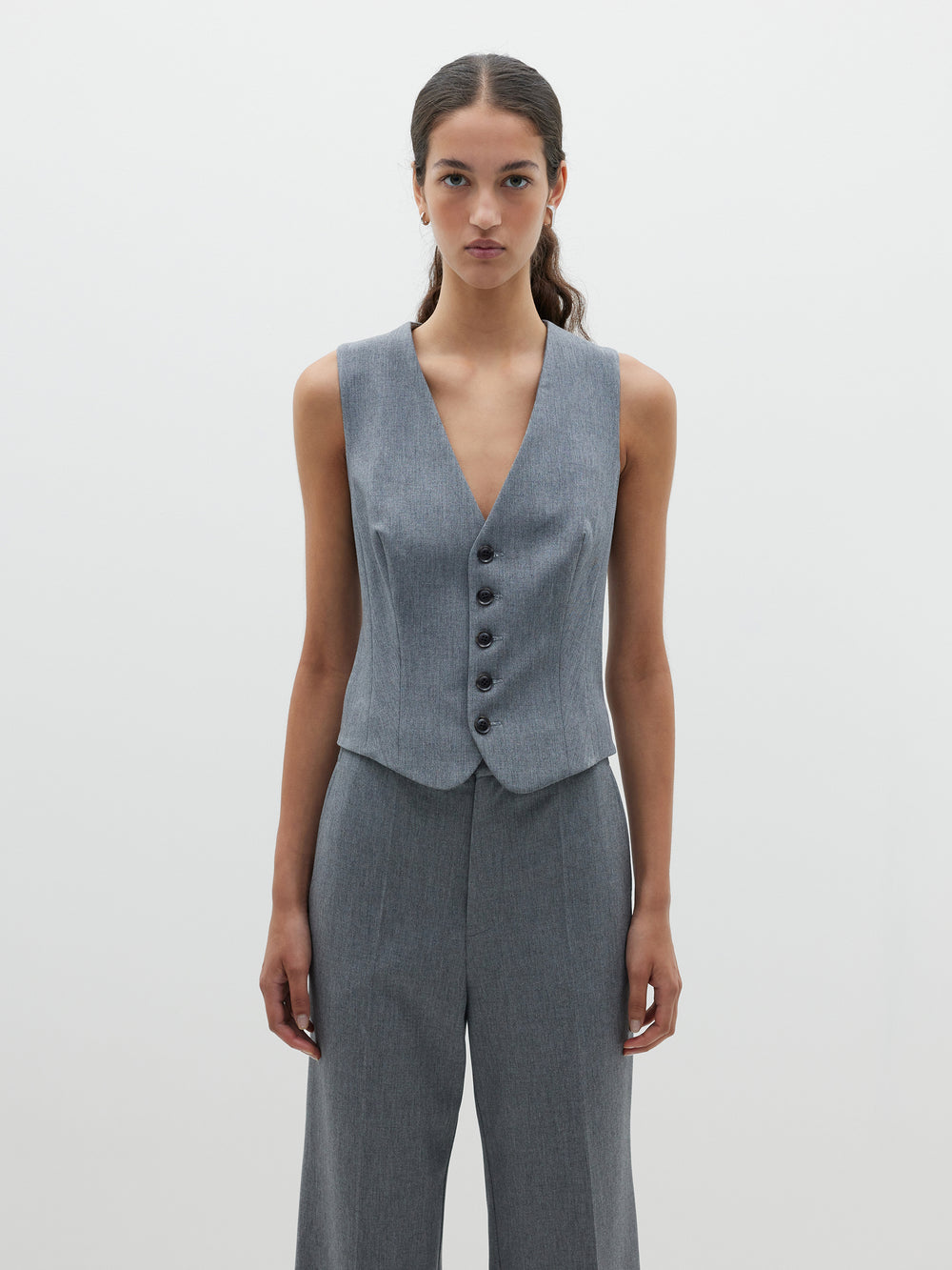 melange tailored vest