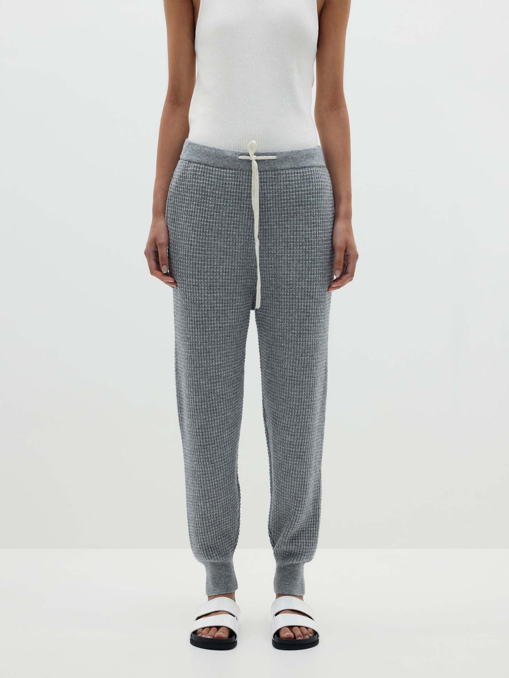waffle merino cashmere pant