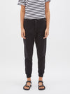 bassike classic slim tapered trackpant in black