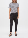 bassike classic slim tapered trackpant in black