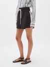bassike cotton silk boxing short in black