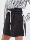 bassike cotton silk boxing short in black