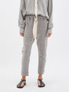 bassike slub fleece regular trackpant in grey marl