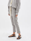 bassike slub fleece regular trackpant in grey marl