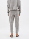 bassike slub fleece regular trackpant in grey marl