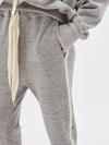 bassike slub fleece regular trackpant in grey marl