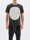 bassike dot pocket t.shirt in beaten black w/ white dot