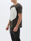 bassike dot pocket t.shirt in beaten black w/ white dot