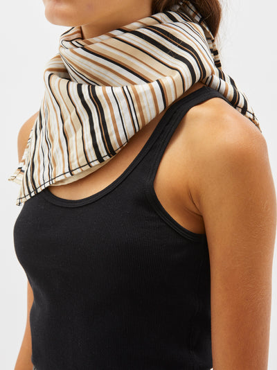 textured stripe head scarf