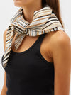 textured stripe head scarf