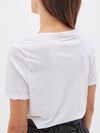 bassike minimal v neck t.shirt in white