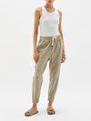 stretch twill track pant