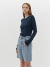 slim superfine rib long sleeve t.shirt