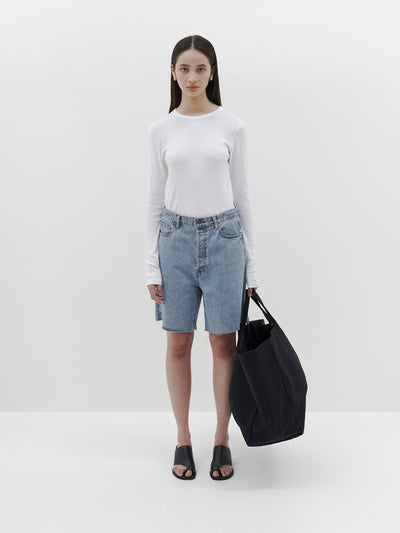slim superfine rib long sleeve t.shirt